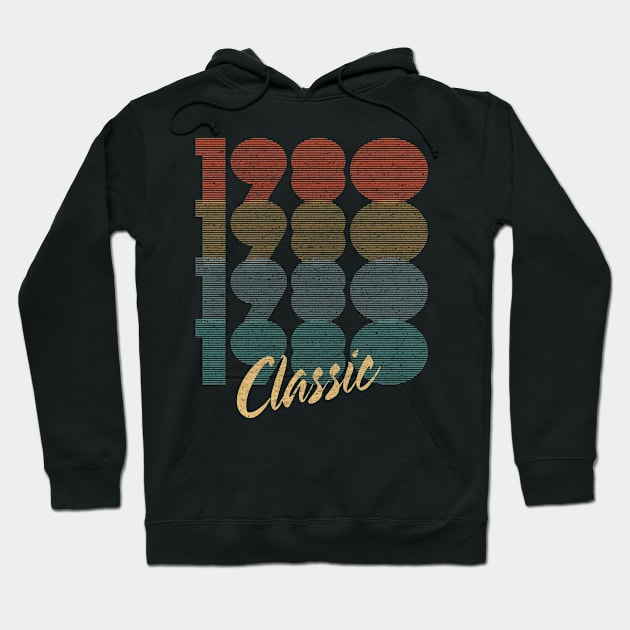 1980 - Retro Vintage Classic Birthday Gift Hoodie by ReneeCummings